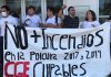 Navidad marcha contra CGE para que asuma la responsabilidad de incendio que arrasó con 400 hás.