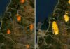 EL SUR TAMBIÉN EXISTE!: Imágenes satelitales evidencian cómo se extienden los incendios en el Bío Bío en sólo 24 horas