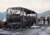 Incendian bus que transportaba a 45 trabajadores contratistas de El Teniente
