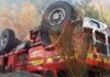 Carro de Bomberos vuelca mientras combatía incendios forestales en Florida: Hay 7 voluntarios heridos
