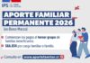 Comenzó el pago del Aporte Familiar Permanente 2026 al tercer grupo de familias beneficiadas