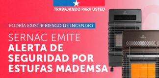 SERNAC emite alerta de seguridad por cuatro modelos de estufas Mademsa: podría existir riesgo de incendio