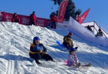 Cientos de familias dieron vida al exitoso inicio del Parque de Nieve en Rancagua
