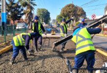Equipos municipales de Rancagua ejecutan trabajos de hormigonado en Tal Tal con Santa Teresa de Los Andes