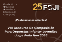 FOJI invita a compositores Chile a participar del VIII Concurso de Composición para Orquestas Infanto Juveniles “Jorge Peña Hen”