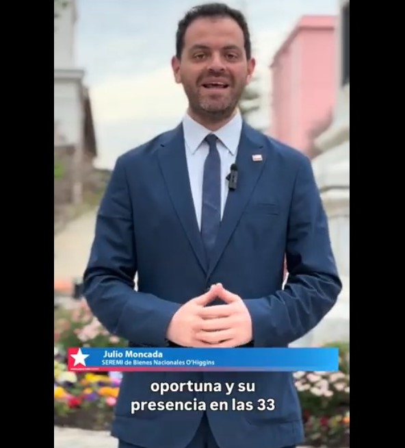 Julio Moncada, Seremi de Bienes Nacionales O’Higgins