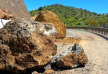 Cierran preventivamente la Cuesta Chada por derrumbes tras intensas precipitaciones
